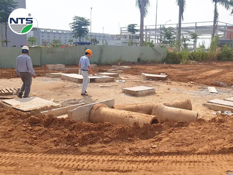 Đội ngũ NTS tiến hành khảo sát công trường