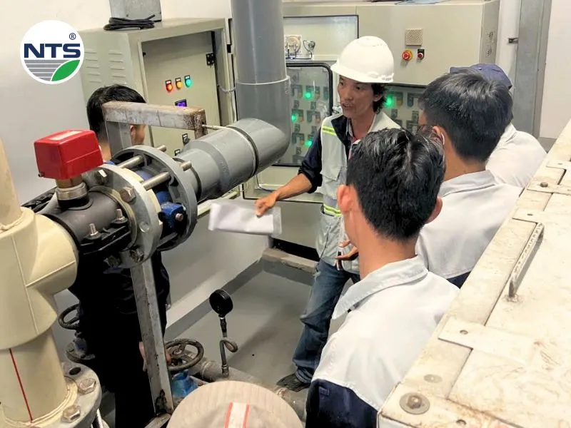 NTS tiến hành đào tạo hướng dẫn vận hành hệ thống sau khi cải tạo hệ thống xử lý nước thải